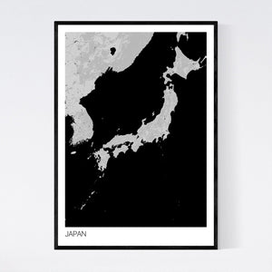 Japan Country Map Print