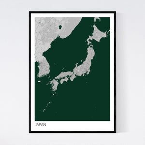Japan Country Map Print