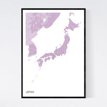 Load image into Gallery viewer, Japan Country Map Print