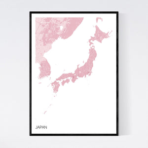 Japan Country Map Print