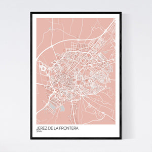 Jerez de la Frontera City Map Print
