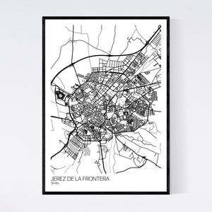 Jerez de la Frontera City Map Print