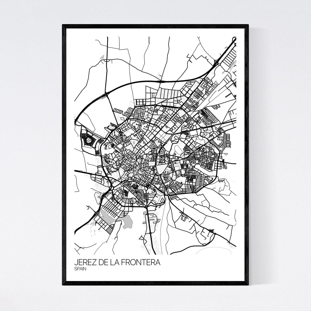 Jerez de la Frontera City Map Print