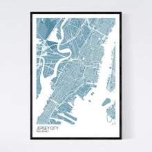 Load image into Gallery viewer, Jersey City City Map Print