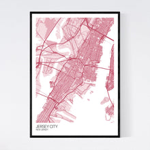 Load image into Gallery viewer, Jersey City City Map Print
