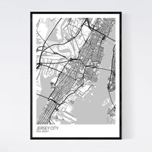 Load image into Gallery viewer, Jersey City City Map Print