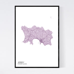 Jersey Island Map Print