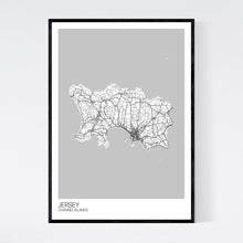 Load image into Gallery viewer, Jersey Island Map Print
