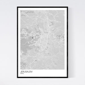 Jerusalem City Map Print