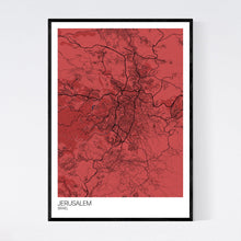 Load image into Gallery viewer, Jerusalem City Map Print