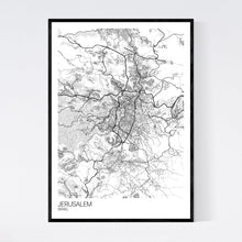Load image into Gallery viewer, Jerusalem City Map Print