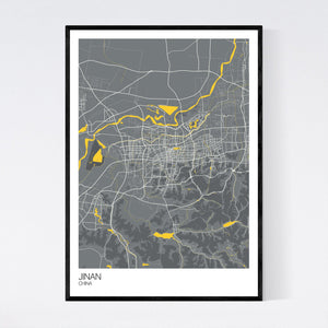 Jinan City Map Print