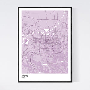 Jinan City Map Print