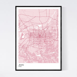 Jinan City Map Print