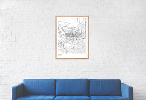 Map of Jinan, China