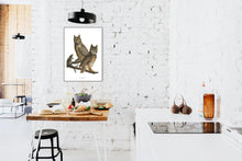 Load image into Gallery viewer, Great Horned Owl Print by John Audubon