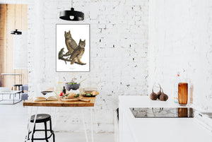 Great Horned Owl Print by John Audubon
