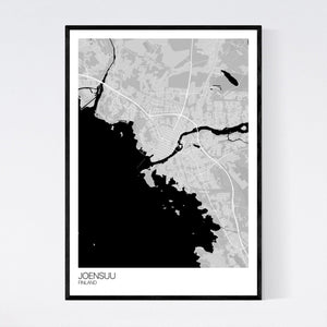 Joensuu City Map Print