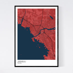 Joensuu City Map Print