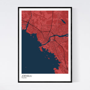 Joensuu City Map Print