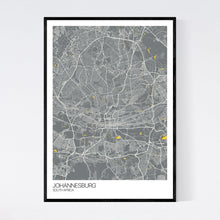 Load image into Gallery viewer, Johannesburg City Map Print