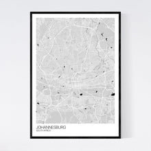Load image into Gallery viewer, Johannesburg City Map Print