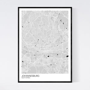 Johannesburg City Map Print