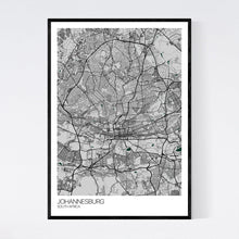 Load image into Gallery viewer, Johannesburg City Map Print