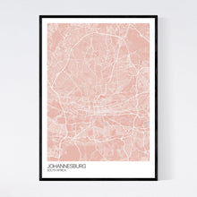 Load image into Gallery viewer, Johannesburg City Map Print