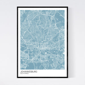 Johannesburg City Map Print