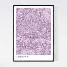 Load image into Gallery viewer, Johannesburg City Map Print