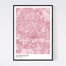 Load image into Gallery viewer, Johannesburg City Map Print