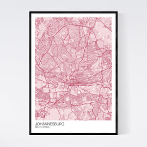 Johannesburg City Map Print
