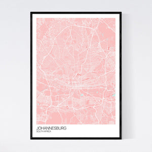 Map of Johannesburg, South Africa