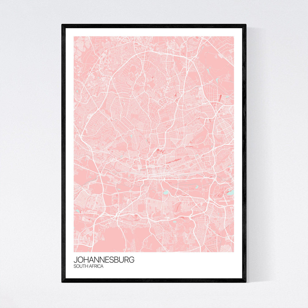 Map of Johannesburg, South Africa