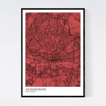 Load image into Gallery viewer, Johannesburg City Map Print
