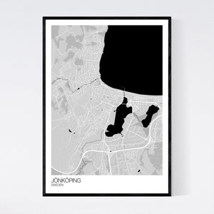 Jönköping City Map Print