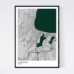 Jönköping City Map Print