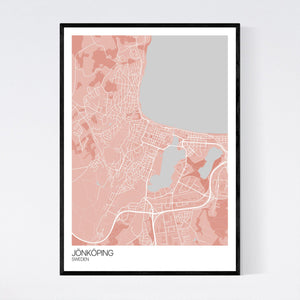 Jönköping City Map Print