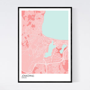 Jönköping City Map Print