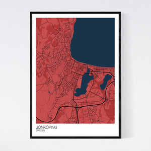 Jönköping City Map Print