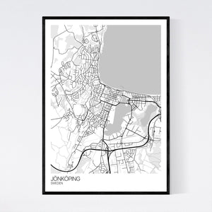 Jönköping City Map Print