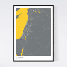 Load image into Gallery viewer, Jordan Country Map Print