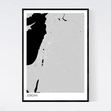 Load image into Gallery viewer, Jordan Country Map Print