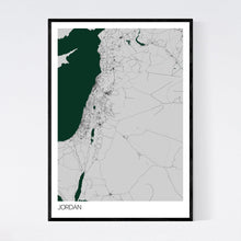 Load image into Gallery viewer, Jordan Country Map Print