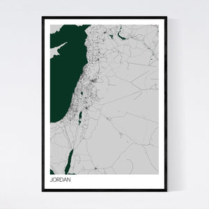 Jordan Country Map Print