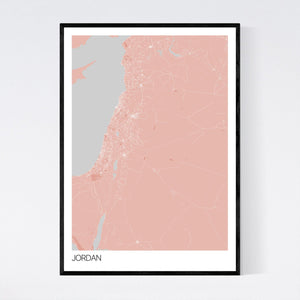 Jordan Country Map Print