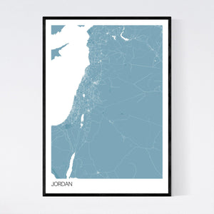 Map of Jordan, 