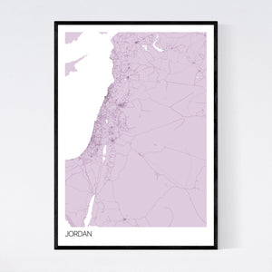 Jordan Country Map Print