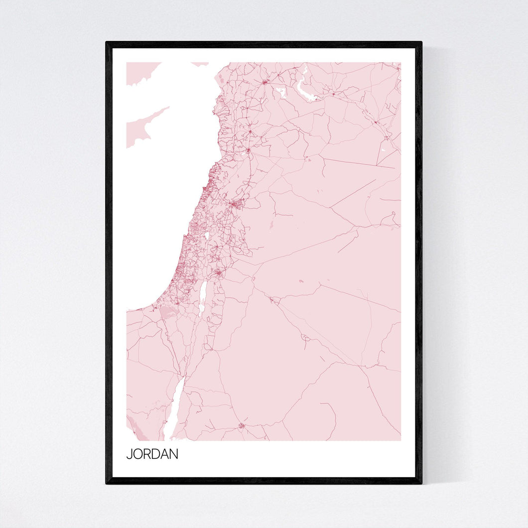 Jordan Country Map Print